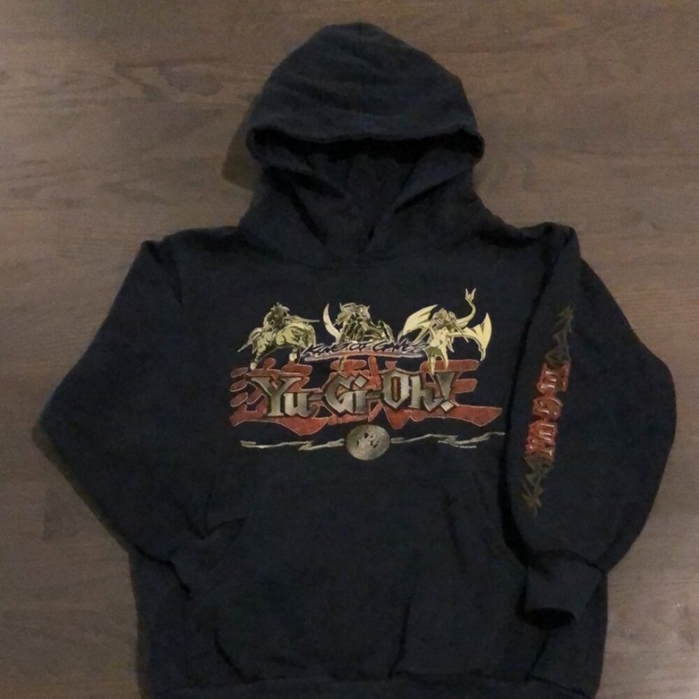 Vintage Yu-Gi-Oh! King of Games Navy Sweatshirt Hoodie Kids Sz 8